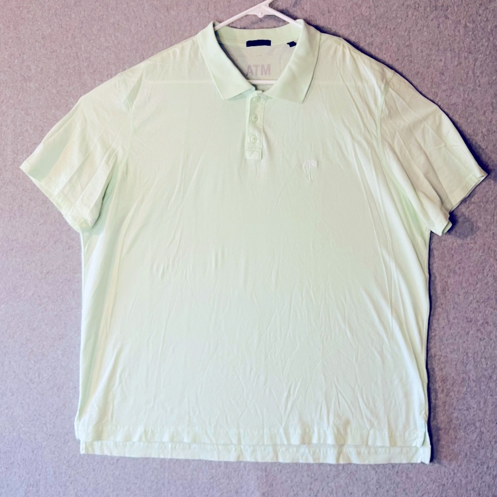 ATM Classic Jersey Polo Men’s Mint Green XXL lightweight cotton